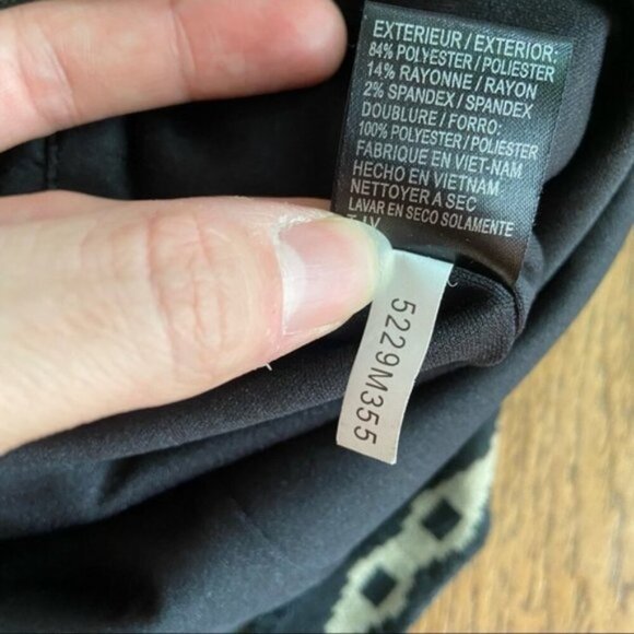 Tahari Aztec Ponte dress black and Ivory size 10 - Picture 5 of 8